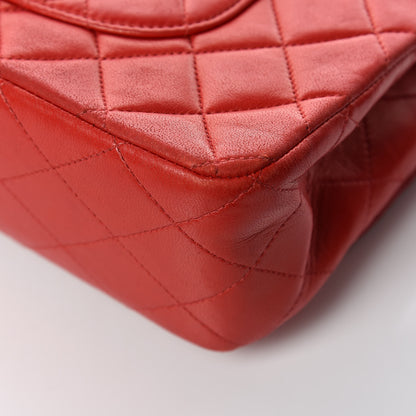 Chanel Lambskin Quilted Medium Double Flap Red 23 of 28