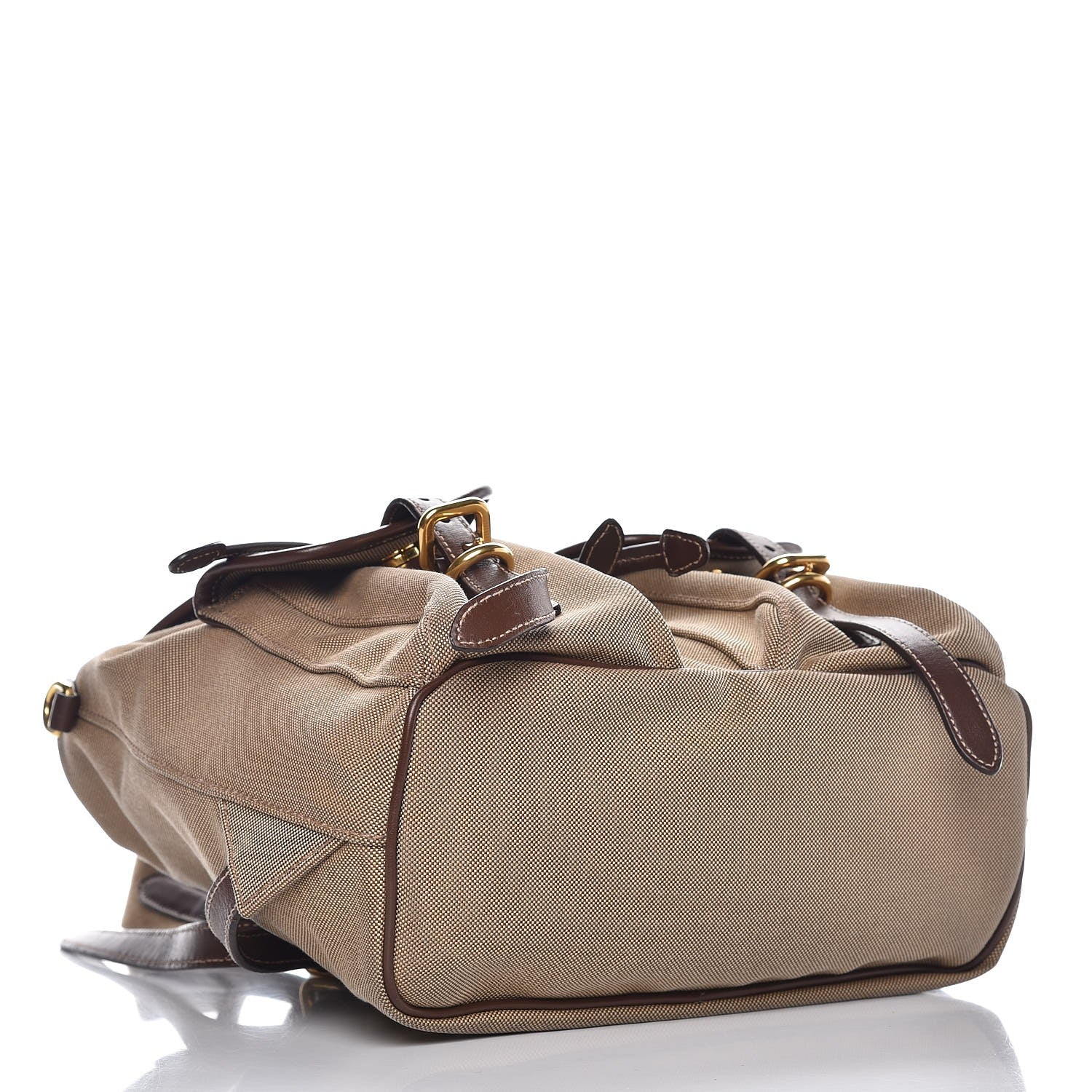 Prada Jacquard Logo Rucksack Backpack Corda Bruciato 4 of 8