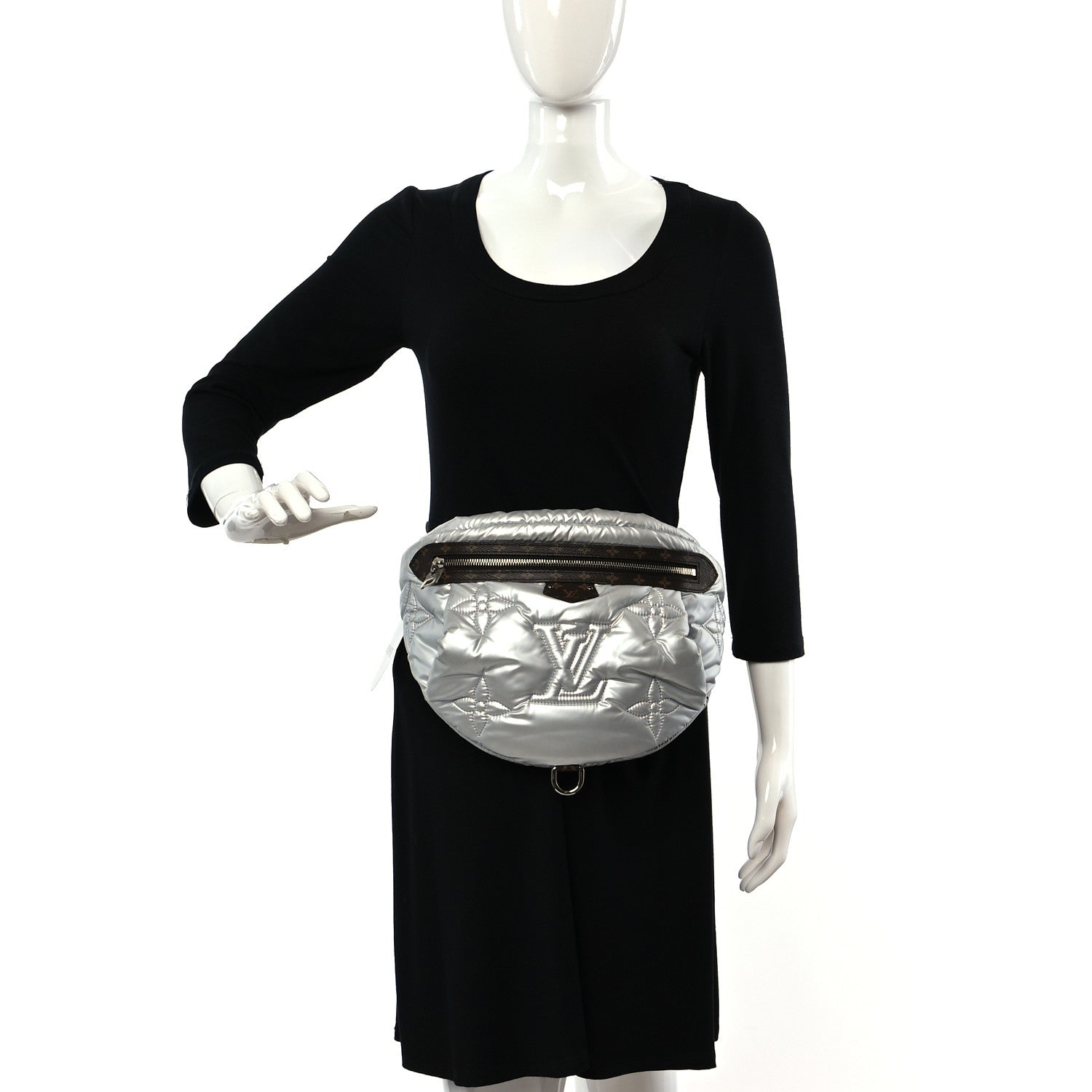 Louis Vuitton Econyl Monogram Pillow BumBag Silver 2 of 10