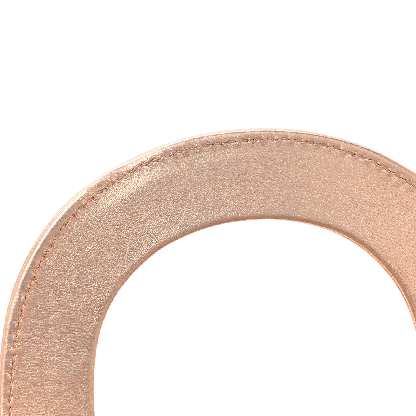 Metallic Lambskin Cannage Mini Lady Dior Gold Rose