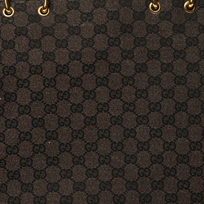 Gucci Monogram Denim Large Tote Brown 8 of 10