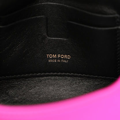 Tom Ford Satin Mini Label Chain Shoulder Bag Hot Pink 6 of 11