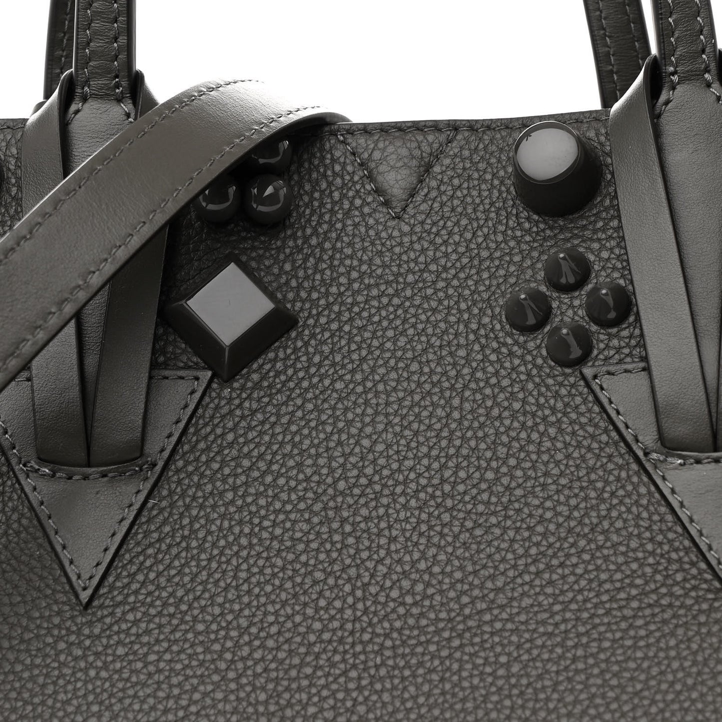 Calfskin Empire Spike Studded Small Cabachic Tote Rocket