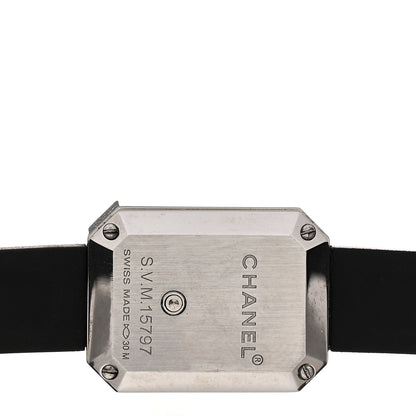 Chanel Stainless Steel Rubber Diamond Bezel 16mm Premiere Quartz Watch Black 4 of 5