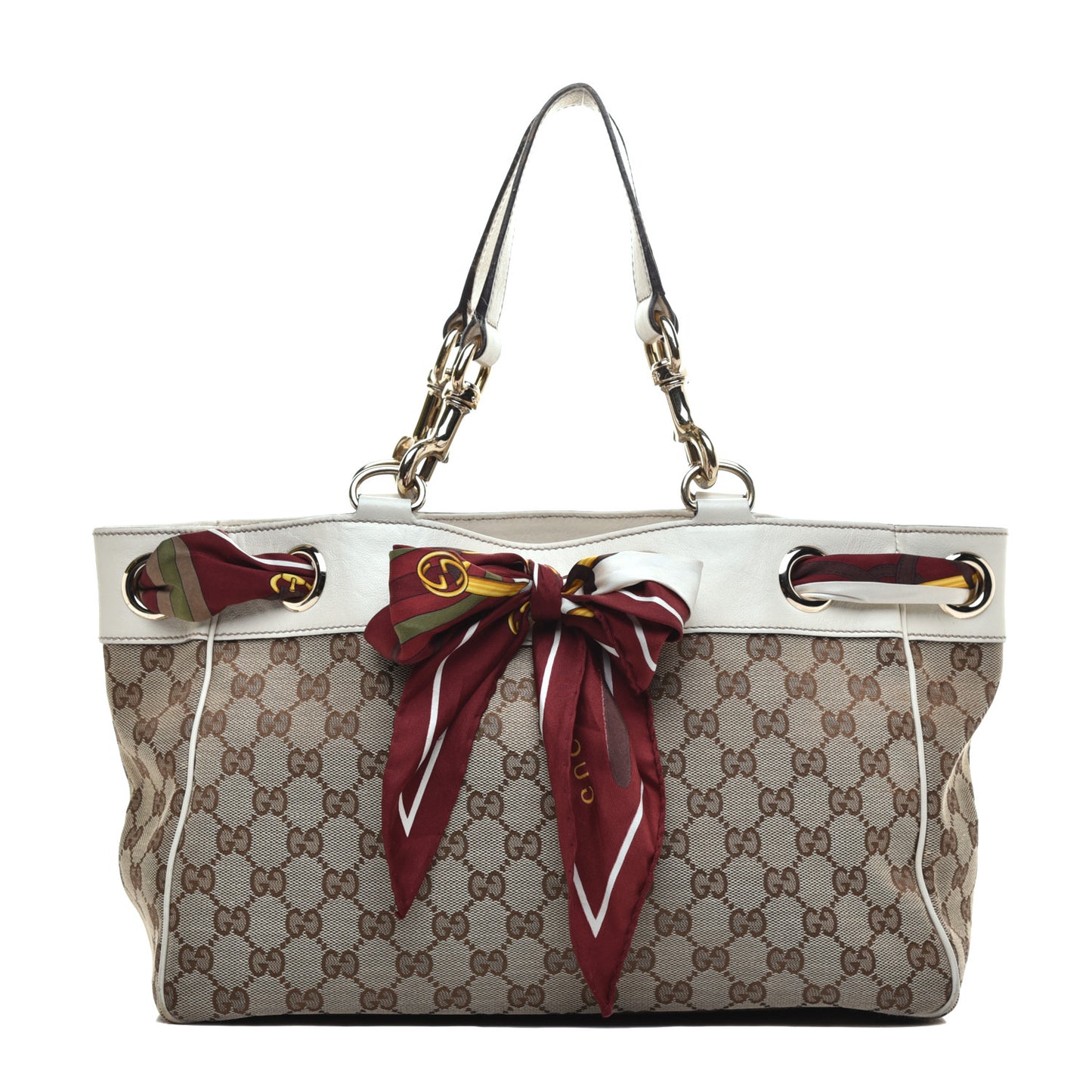 Monogram Medium Positano Tote Off White