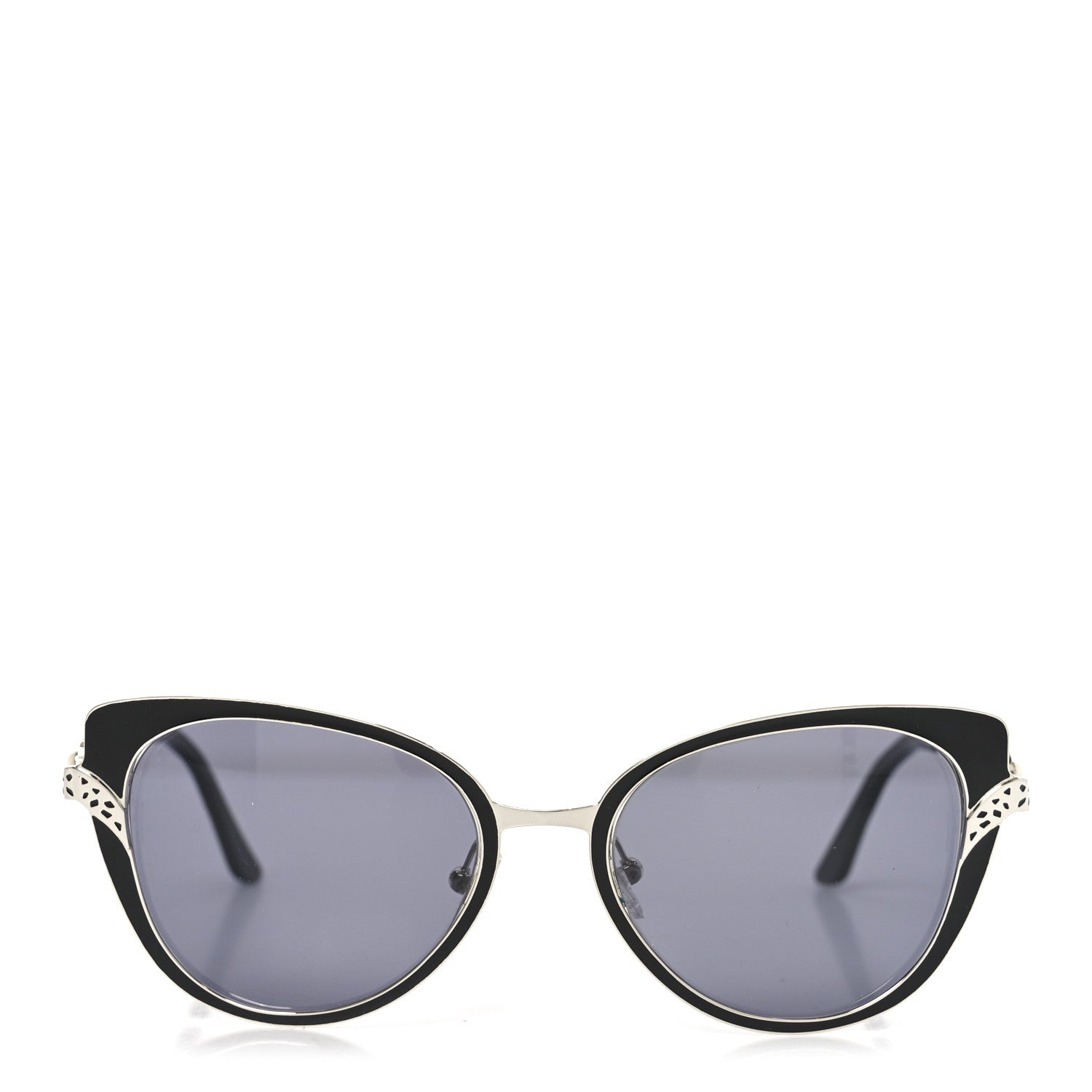 Cartier Metal Pearl Cat Eye Sunglasses Black Silver 4 of 12
