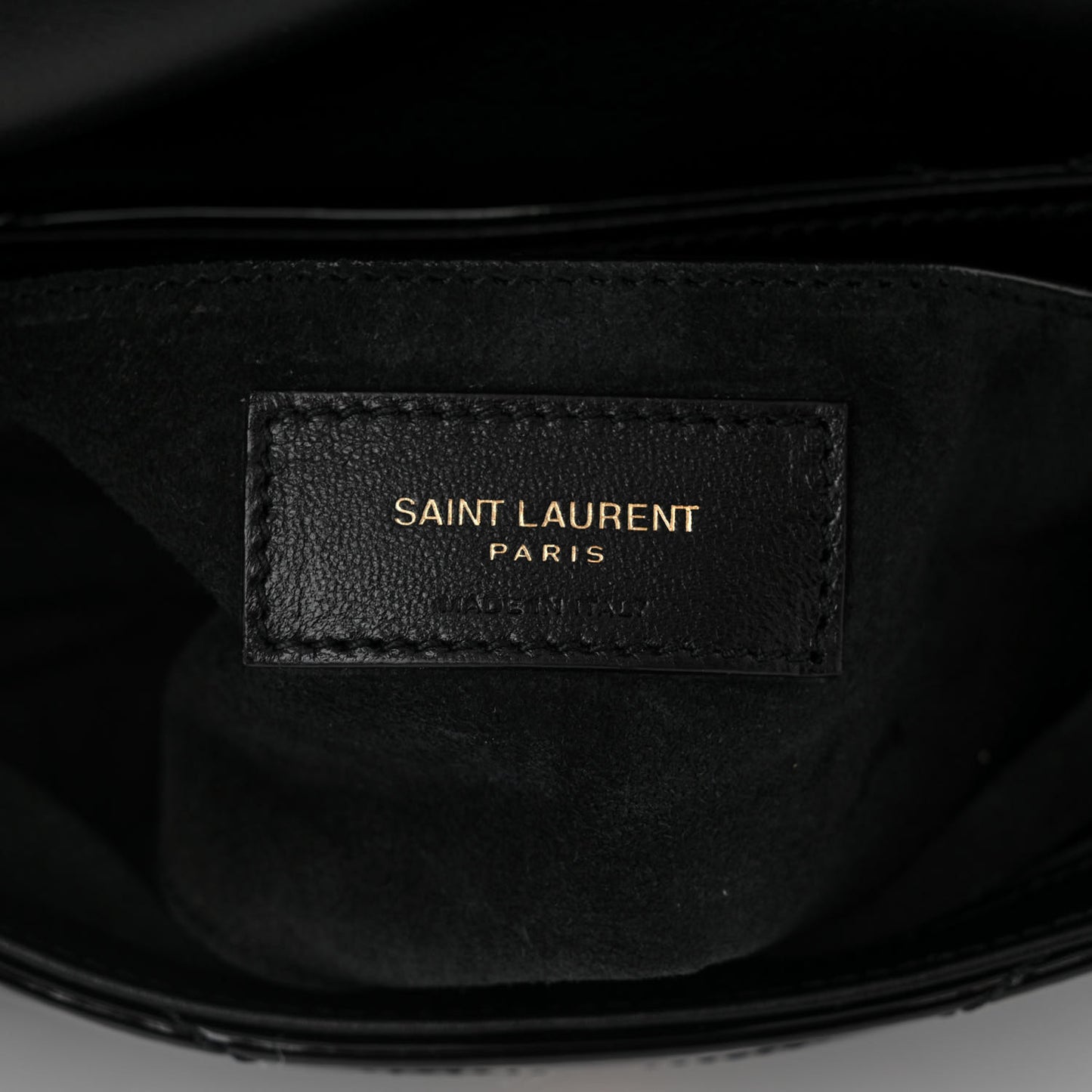 Patent Quilted Le 57 Diamond Shoulder Bag Black