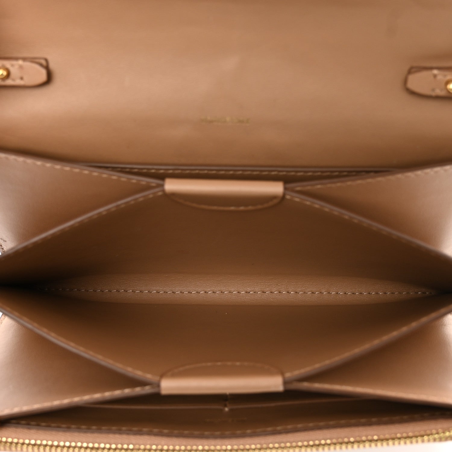 Burberry Calfskin Embossed Monogram Crossbody Light Camel 6 of 11