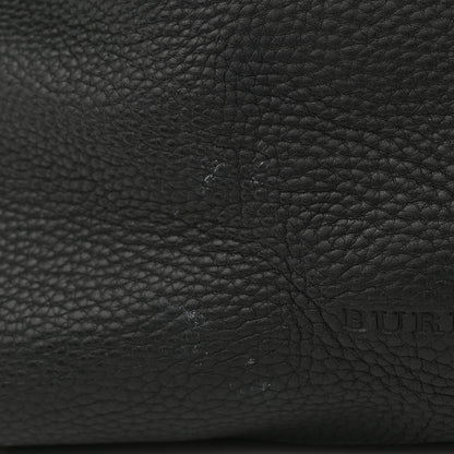Burberry Grainy Calfskin House Check Medium Maidstone Black 10 of 12