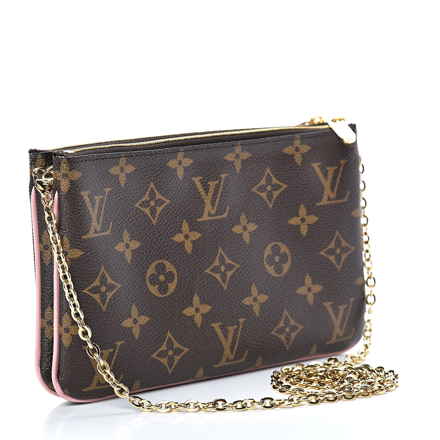 Louis Vuitton Monogram Blooming Flowers Double Zip Pochette 2 of 11