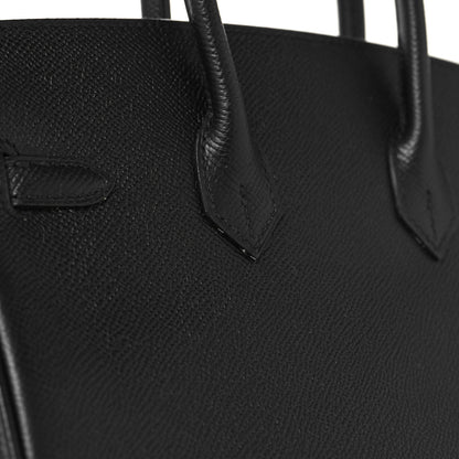 Hermes Epsom Horseshoe Birkin 25 Black Raisin 13 of 14
