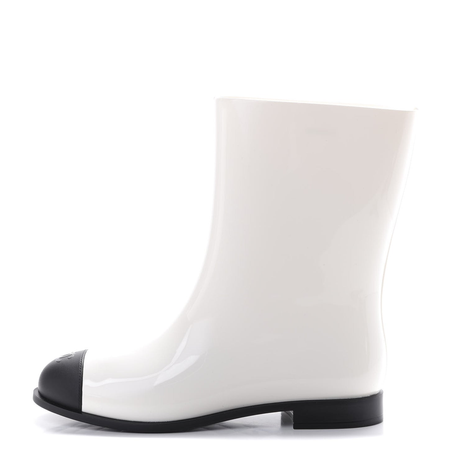 Rubber Rain Boots 41 Ivory Black
