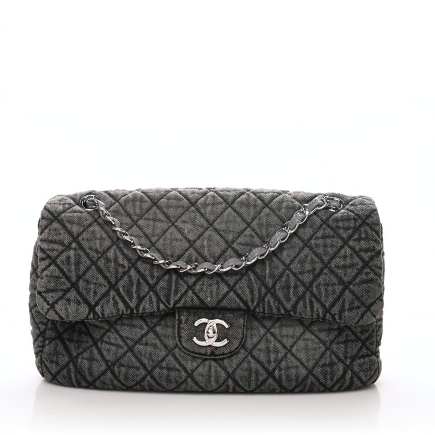 Denim Quilted Denimpression Flap Grey Black