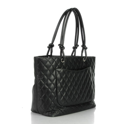 Chanel Calfskin Quilted Large Cambon Tote Black 3 of 10