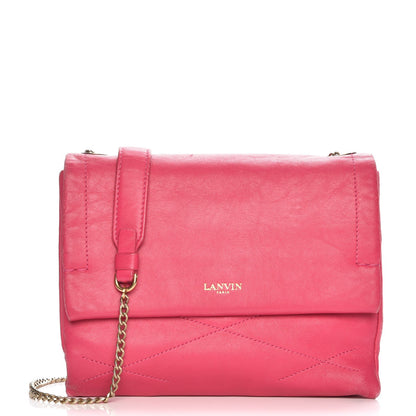 Lanvin Lambskin Quilted Mini Sugar Flap Shoulder Bag Fuchsia 1 of 12