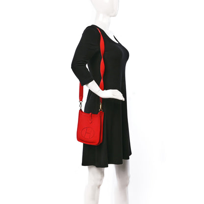 Hermes Taurillon Clemence Evelyne TPM Rouge de Coeur 2 of 9