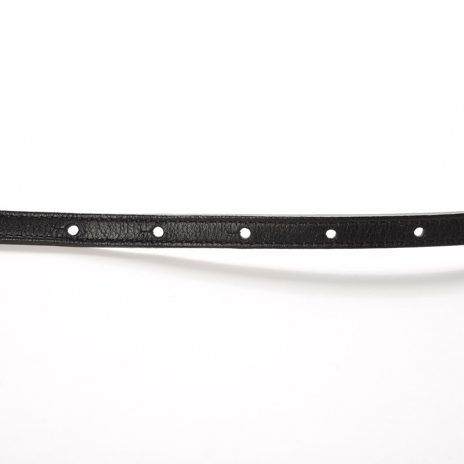 Gucci Calfskin 1973 Buckle Skinny Belt 90 36 Black 7 of 13