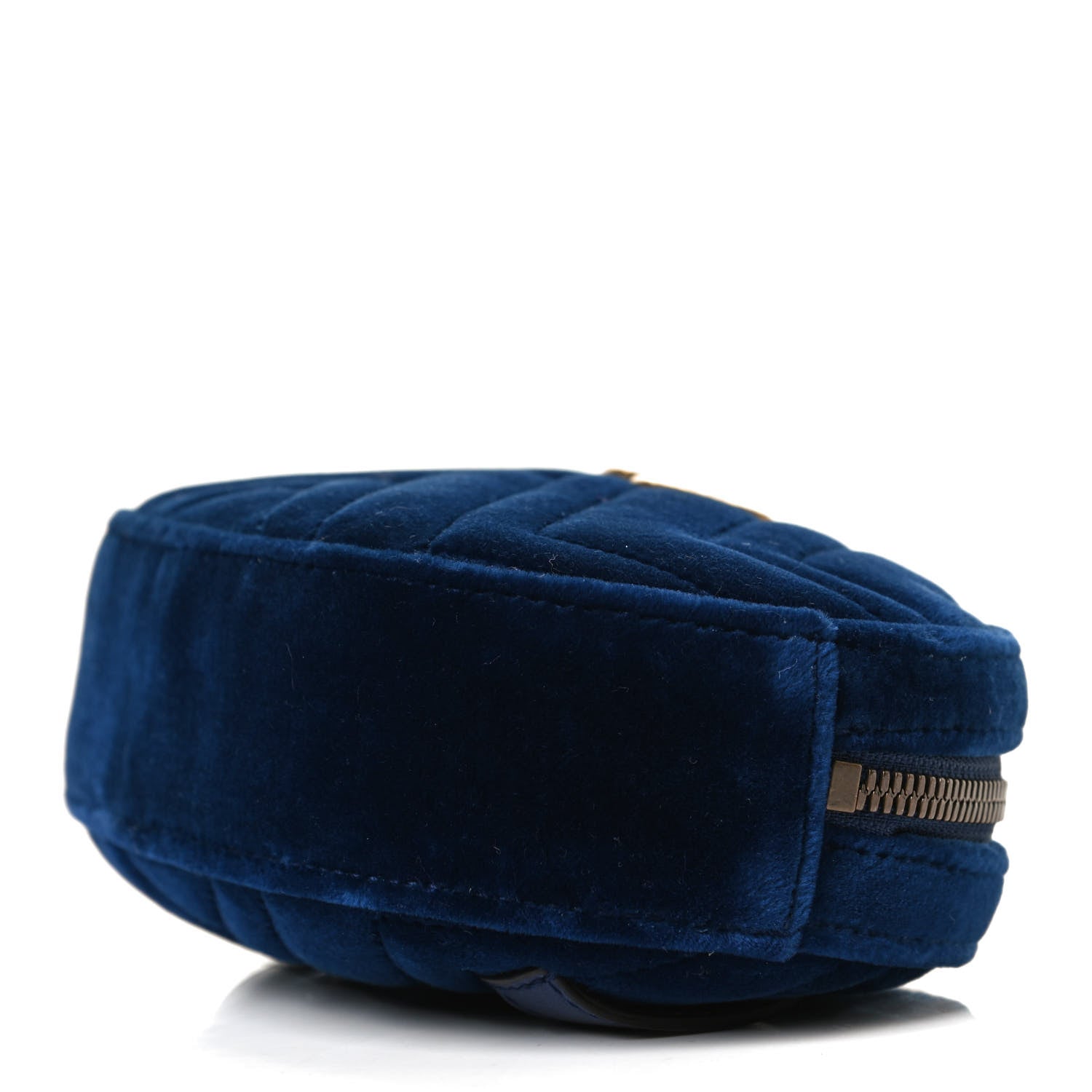 Gucci Velvet Matelasse GG Marmont Belt Bag 85 34 Cobalt Blue 12 of 12