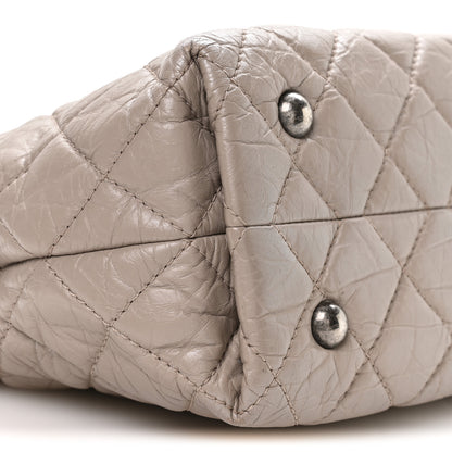 Chanel Aged Calfskin Quilted Reissue 2.55 Tote Light Grey 9 of 10