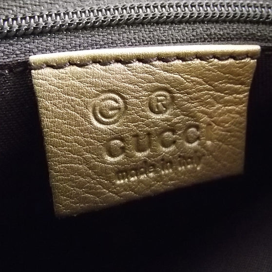 Gucci Monogram Crystal D Gold Hobo 6 of 10