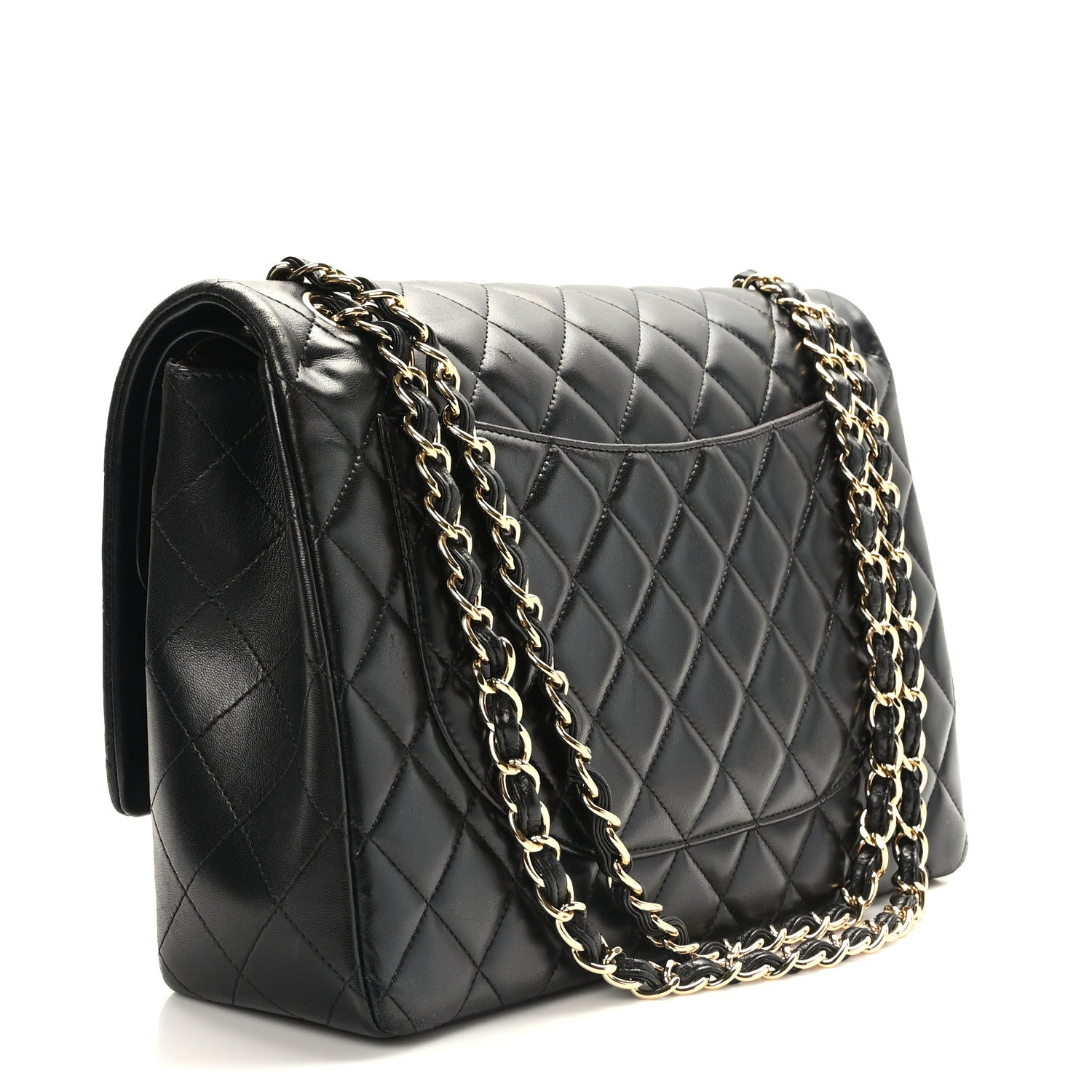 Chanel Lambskin Quilted Maxi Double Flap Black 3 of 10