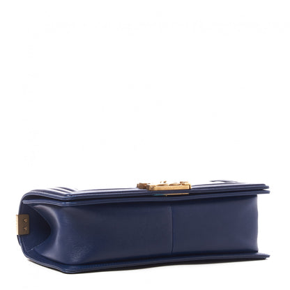 Chanel Lambskin Quilted Medium Boy Flap Dark Navy 3 of 9