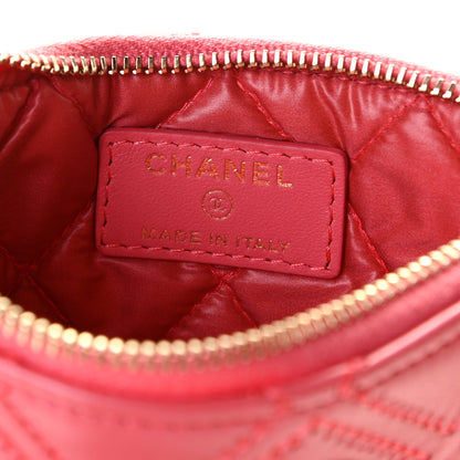 Chanel Lambskin Stitched Tassel Small Cosmetic Case Pink 6 of 8