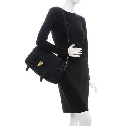 Proenza Schouler Suede Medium PS1 Satchel Navy 2 of 10