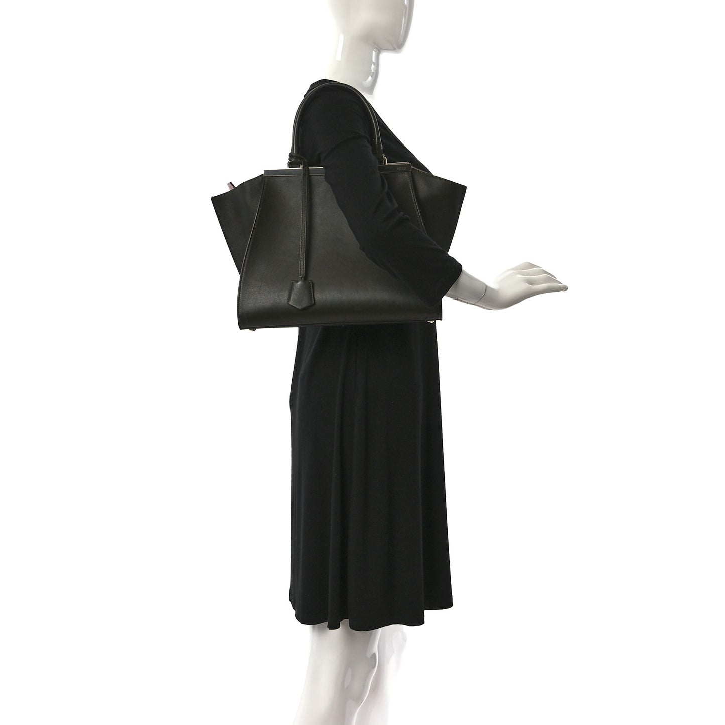 Vitello Dolce Marmol Shiny Nappa Petite 3Jours Tote Verde Prato