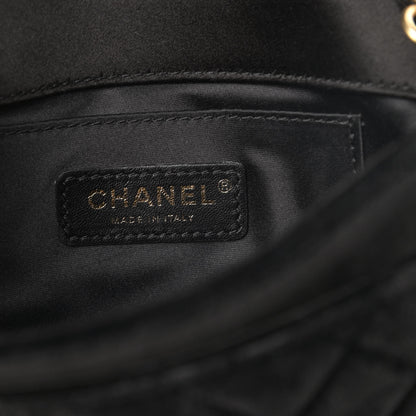 Chanel Velvet Quilted Small Camellia Flap Black 8 of 13