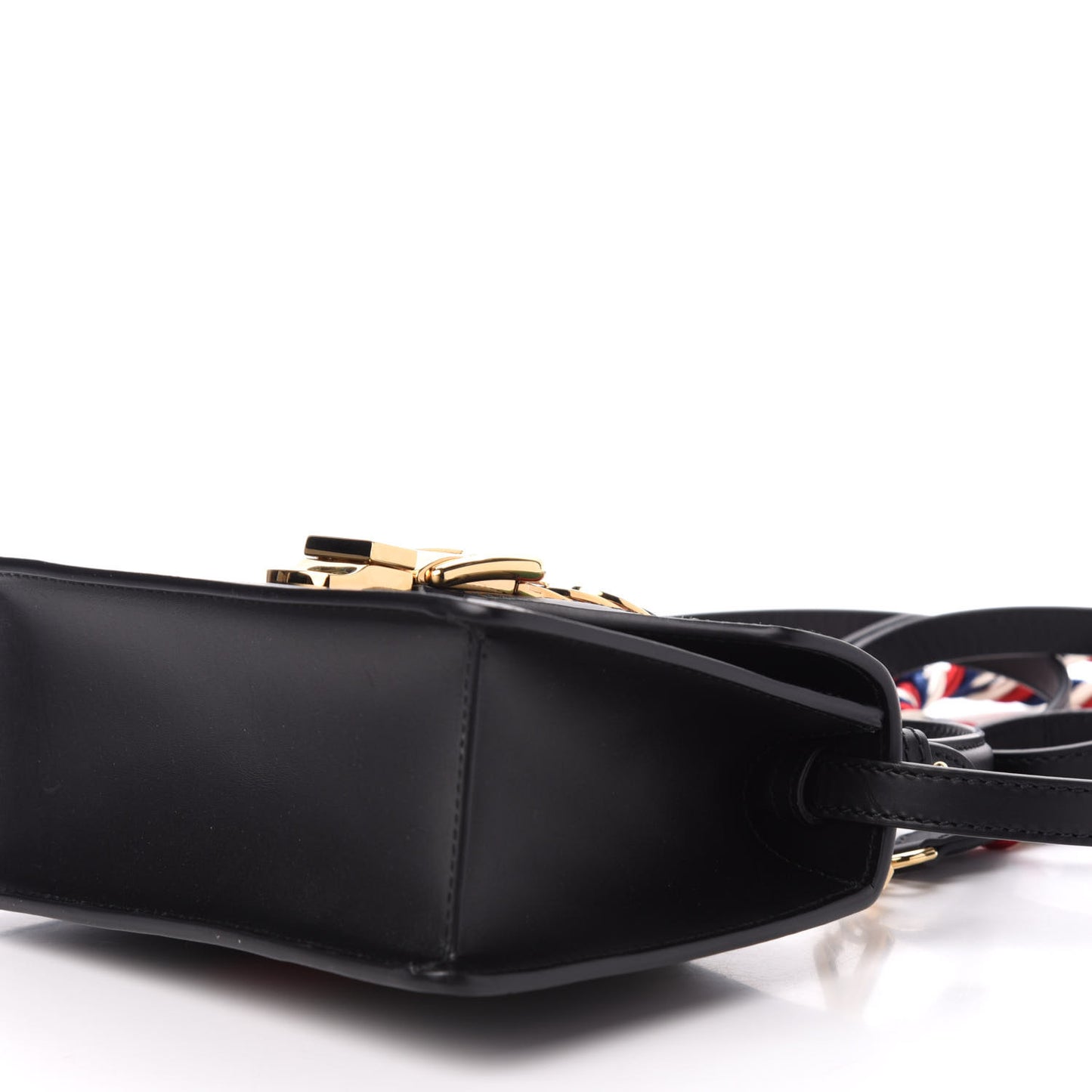 Calfskin Mini Sylvie Top Handle Bag Black