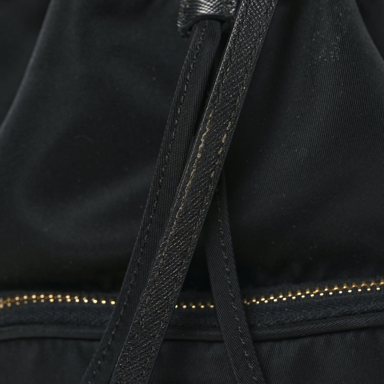 Prada Saffiano Tessuto Nylon Mini Bucket Crossbody Bag Black 11 of 11