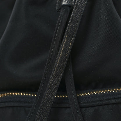 Prada Saffiano Tessuto Nylon Mini Bucket Crossbody Bag Black 11 of 11