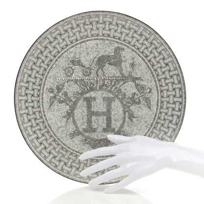 Hermes Porcelain Mosaique au 24 Platine Tart Platter 2 of 6