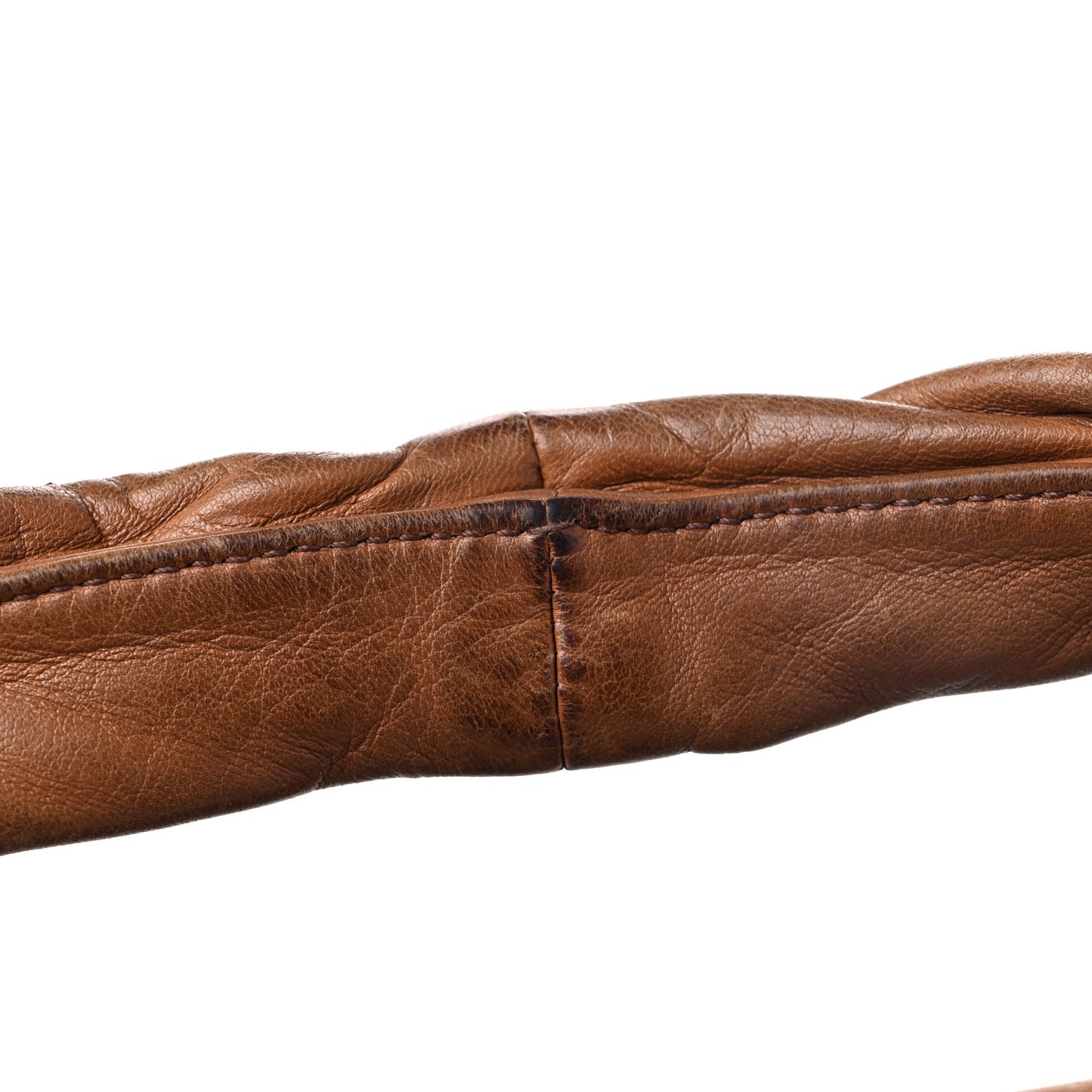 Nappa Intrecciato Bi-Color Medium Veneta Hobo Maple Sapphire