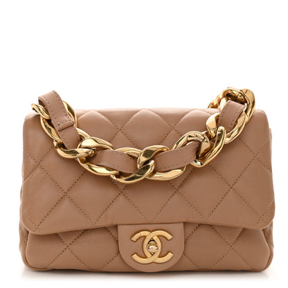 Chanel Lambskin Quilted Small CC Funky Town Flap Beige 1 of 10