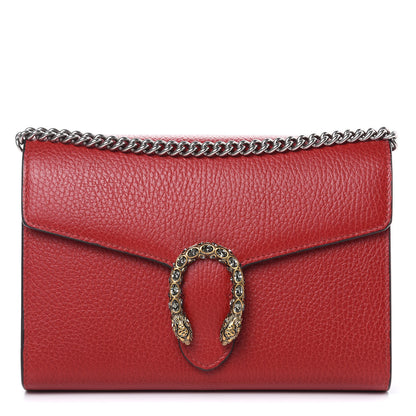 Gucci Calfskin Mini Dionysus Chain Wallet Hibiscus Red 1 of 10