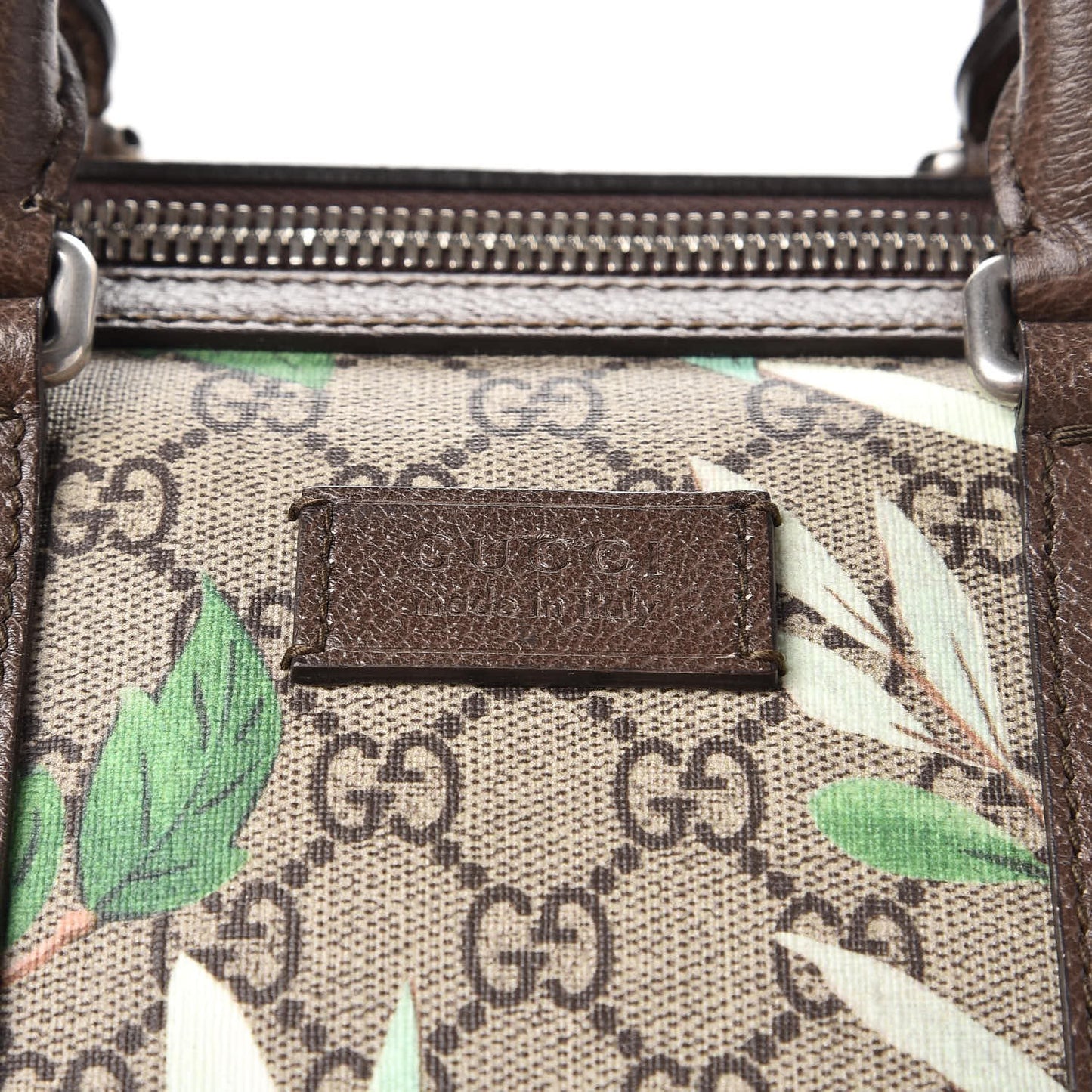 GG Supreme Monogram Tian Web Medium Duffle Beige Multicolor New Acero