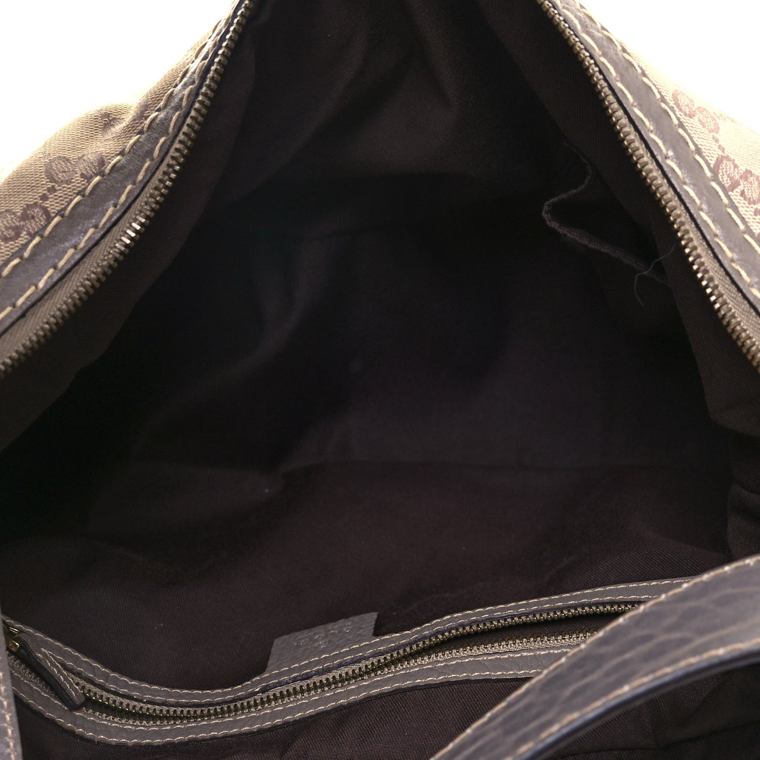 Gucci Monogram Medium Jockey Hobo Grey 5 of 9