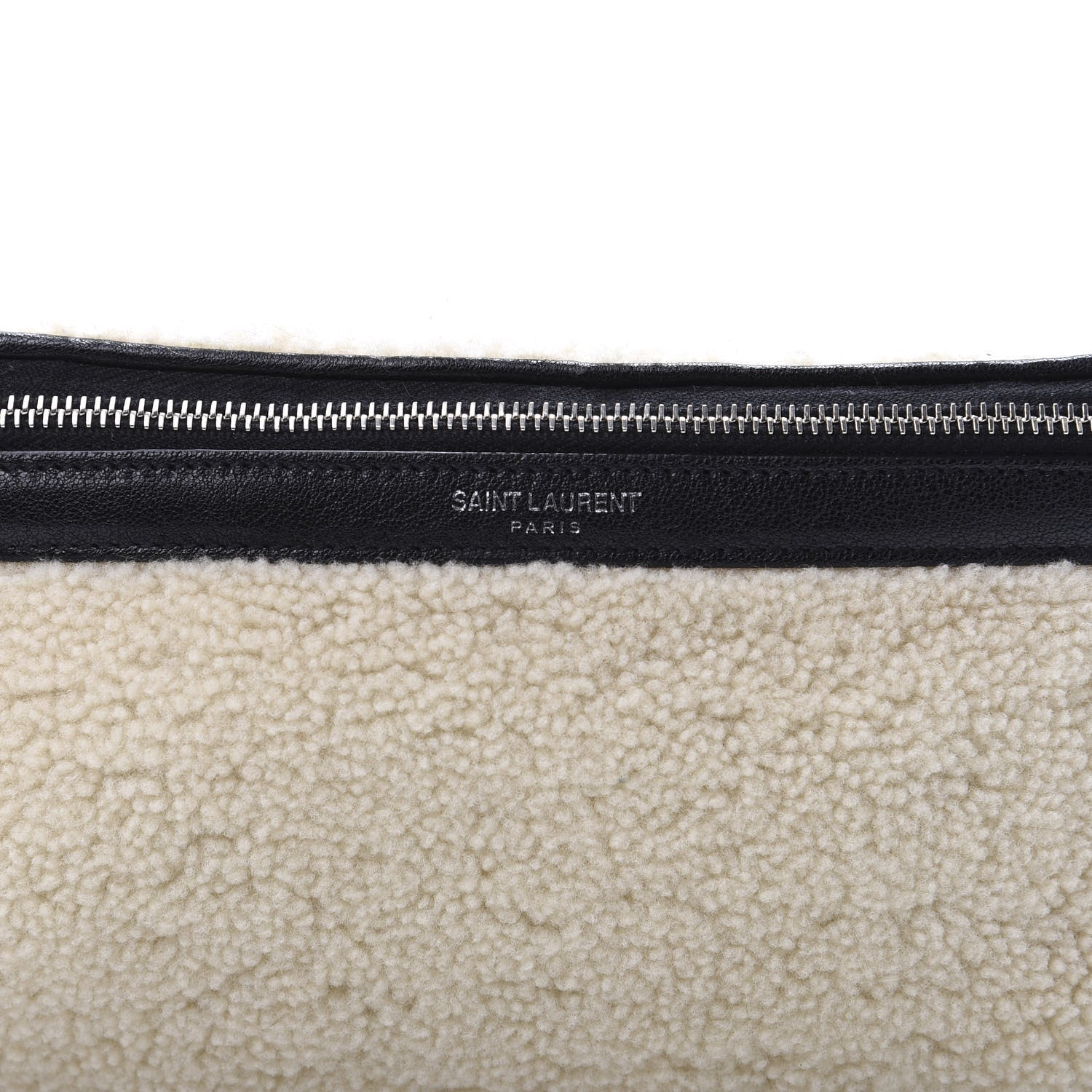 Saint Laurent Shearling Belt Bag Beige 12 of 12