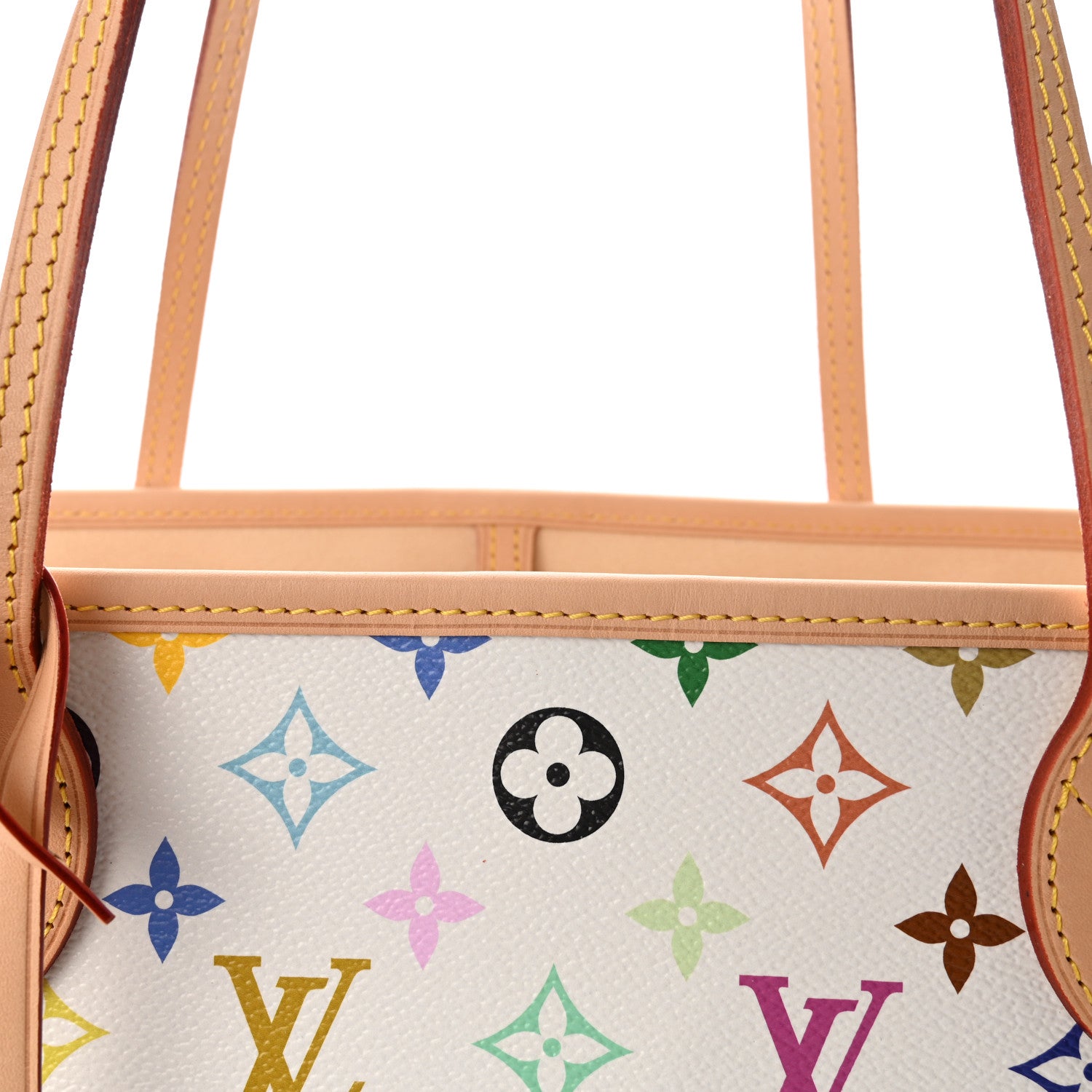 Louis Vuitton LV X TM Monogram Multicolor Neverfull MM White 8 of 10