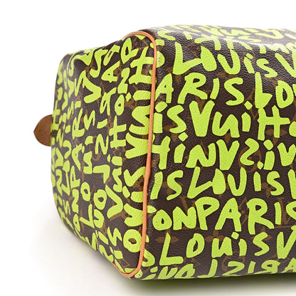 Louis Vuitton Monogram Graffiti Speedy 30 Green 13 of 16