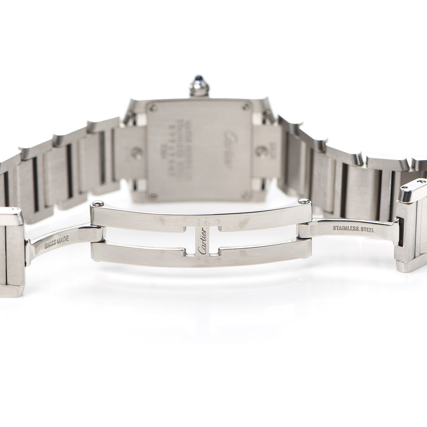 Stainless Steel 20mm Tank Francaise Quartz Watch