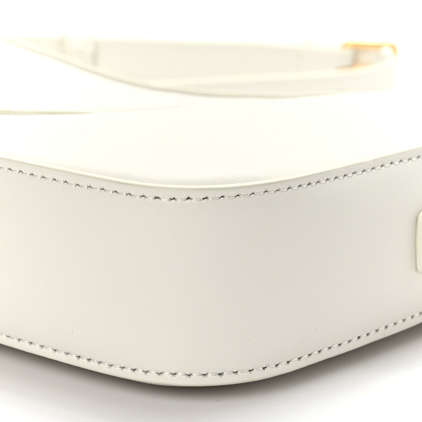 Smooth Calfskin Cuir Triomphe Mini Camera Shoulder Bag White
