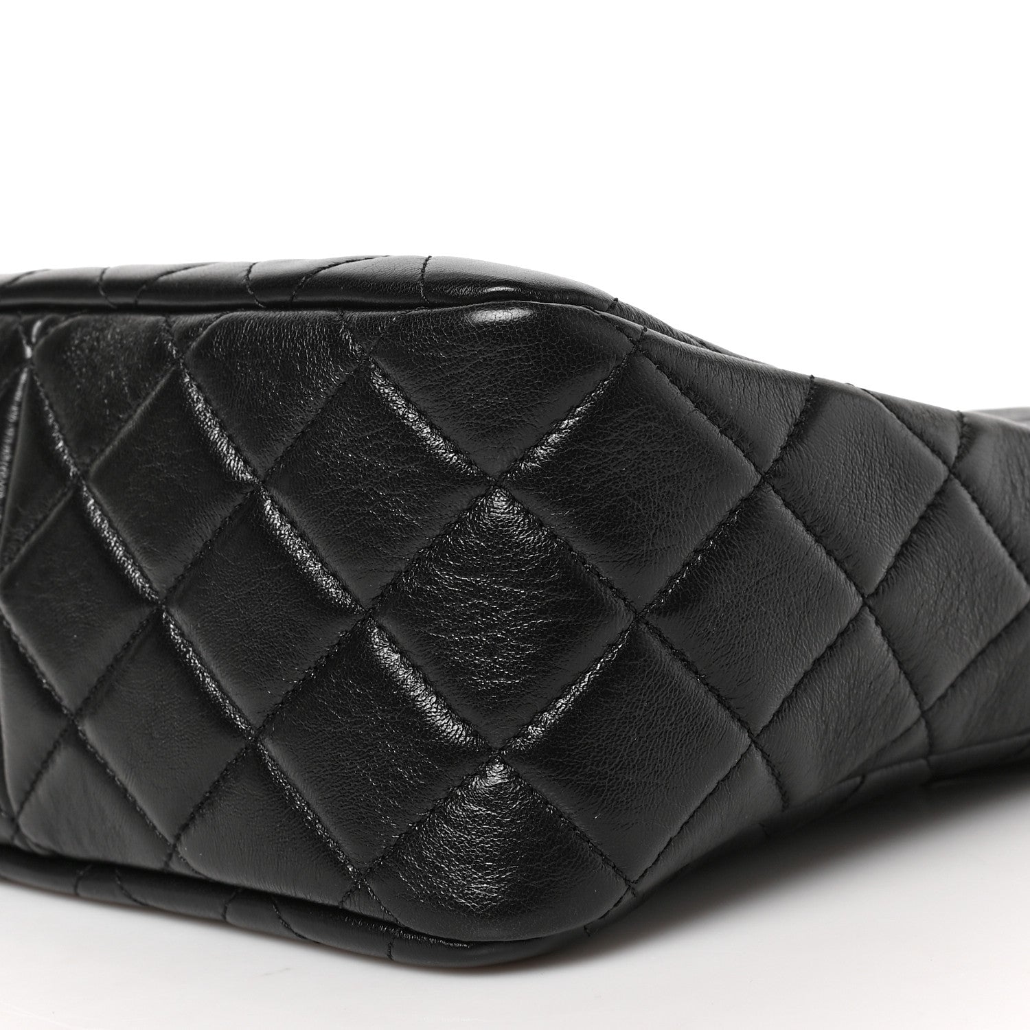 Chanel Shiny Lambskin Quilted CC Hobo Black 9 of 9