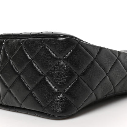 Chanel Shiny Lambskin Quilted CC Hobo Black 9 of 9