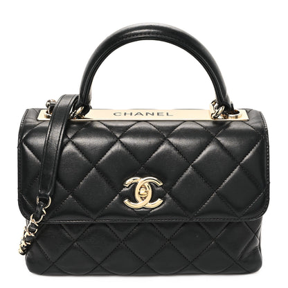 Chanel Lambskin Quilted Small Trendy CC Dual Handle Flap Bag Black 1 of 11