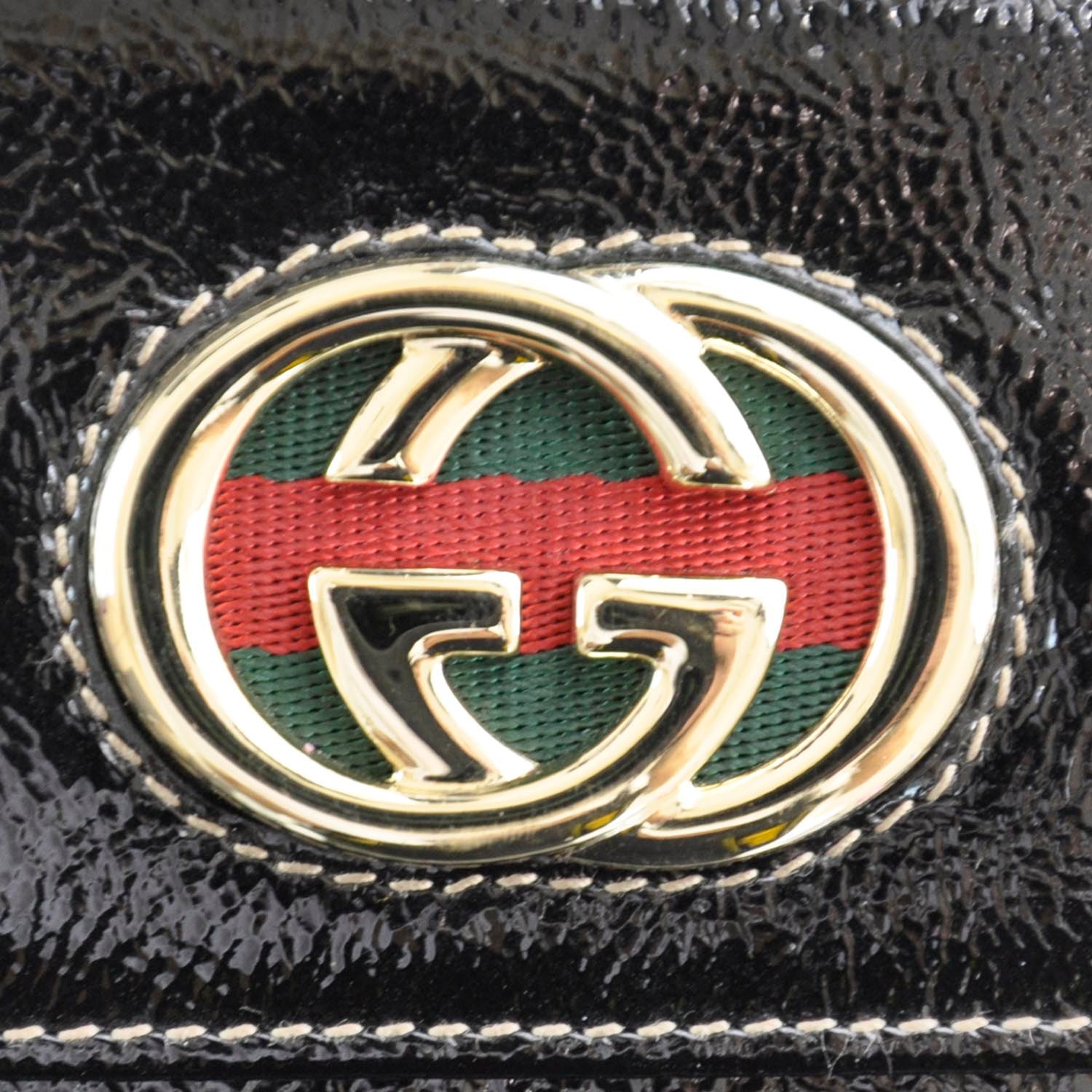 Gucci Patent Britt Continental Wallet Black 11 of 11