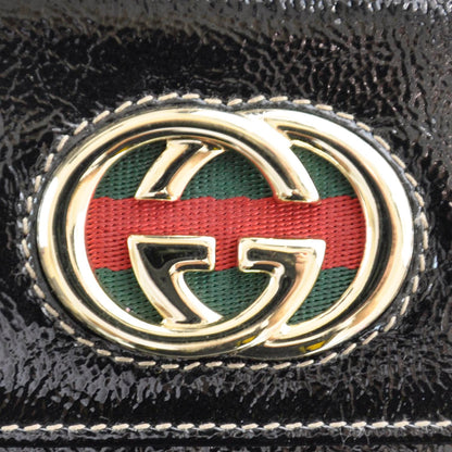 Gucci Patent Britt Continental Wallet Black 11 of 11