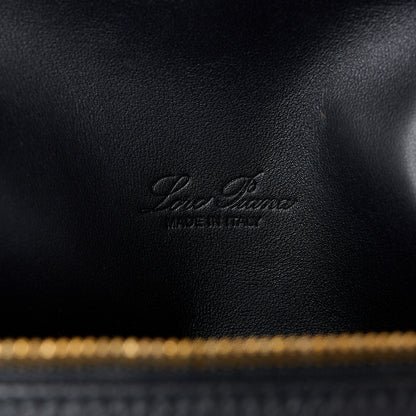 Loro Piana LORO PIANA Grained Calfskin L19 Extra Pocket Pouch Black 6 of 9